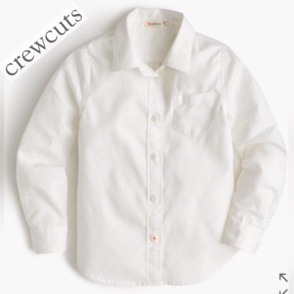 J Crew CrewCuts White Oxford Shirt